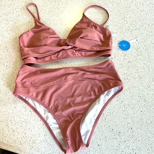 CUPSHE high waist bikini set